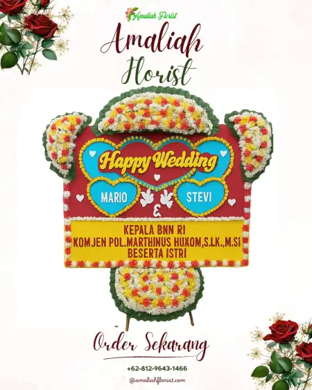 Papan Bunga Pernikahan Katibung